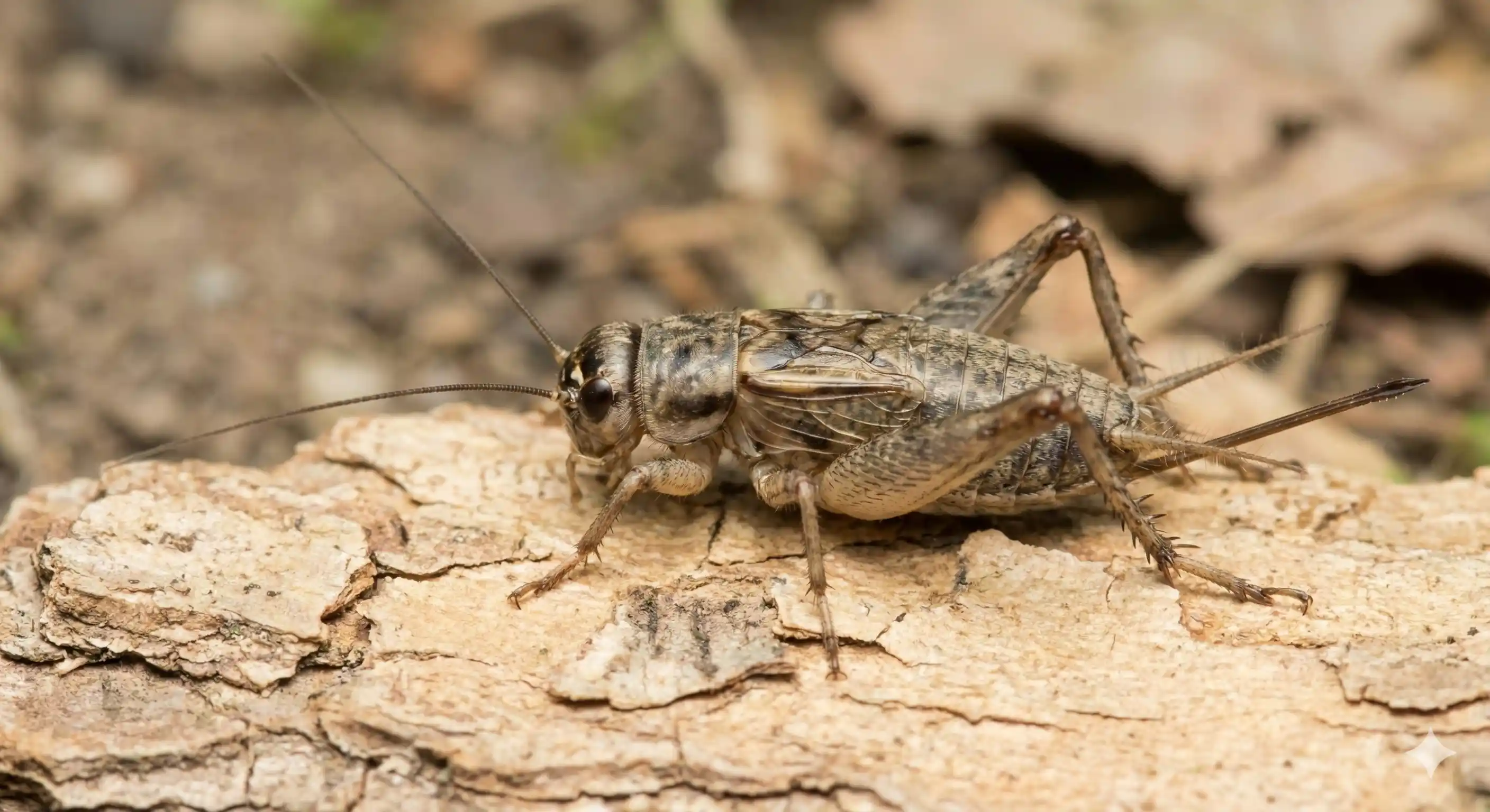 Professional cricket control technician inspecting home interior for cricket infestation and entry points