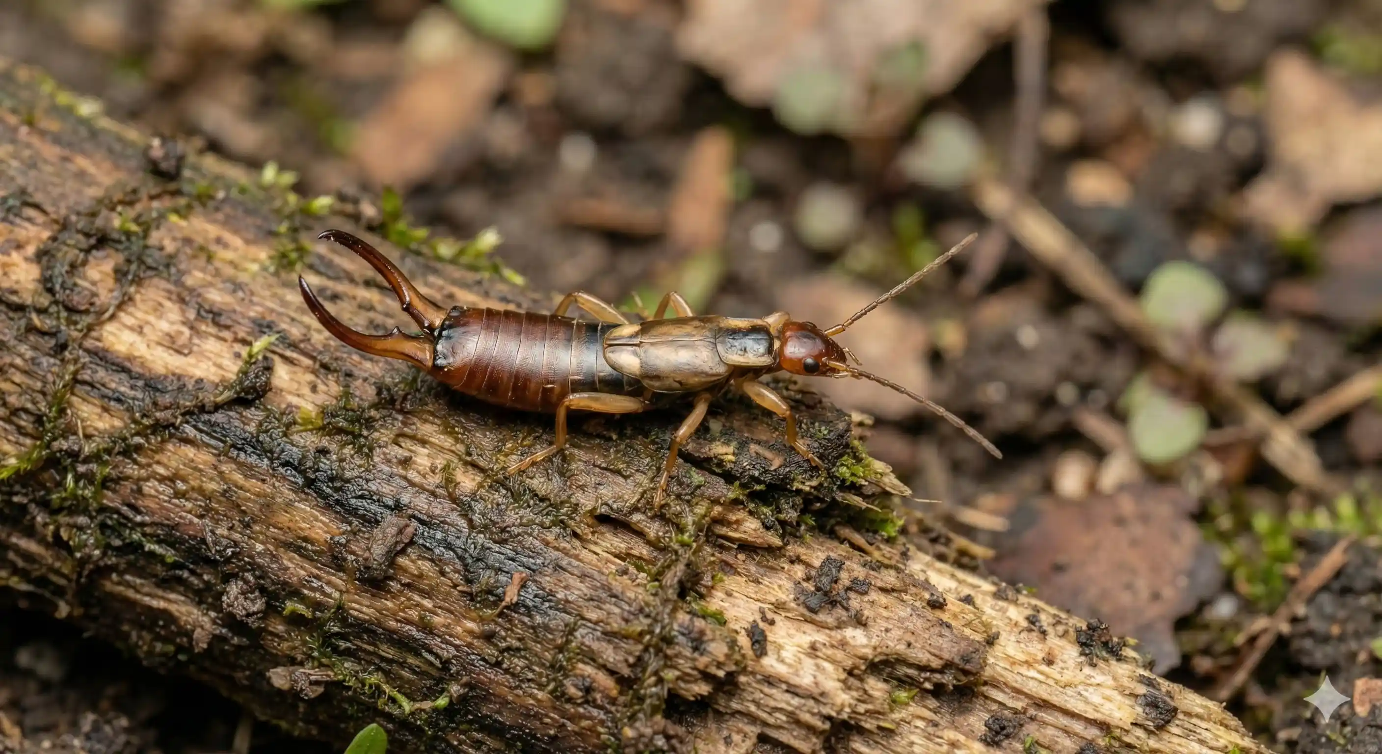 Professional earwig control technician inspecting home foundation and entry points for earwig infestation