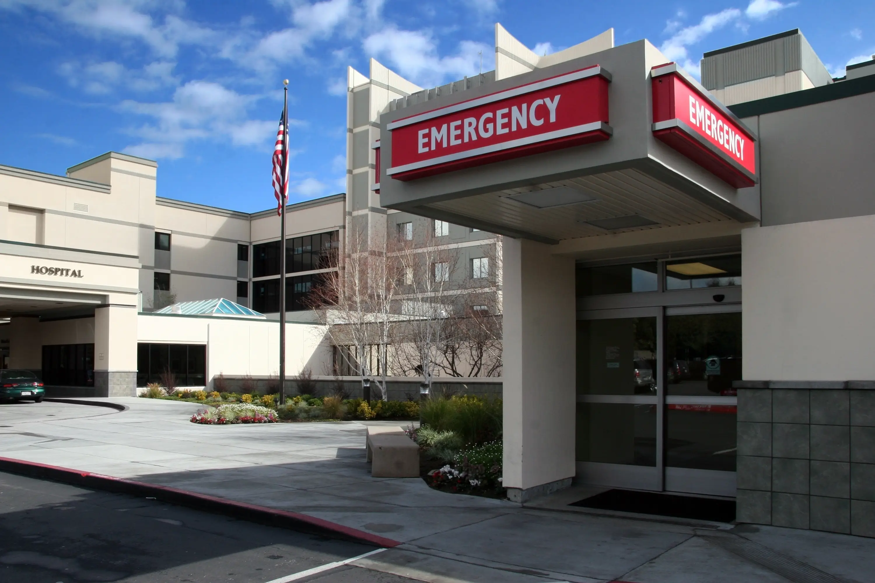 Professional pest control technician inspecting hospital facility