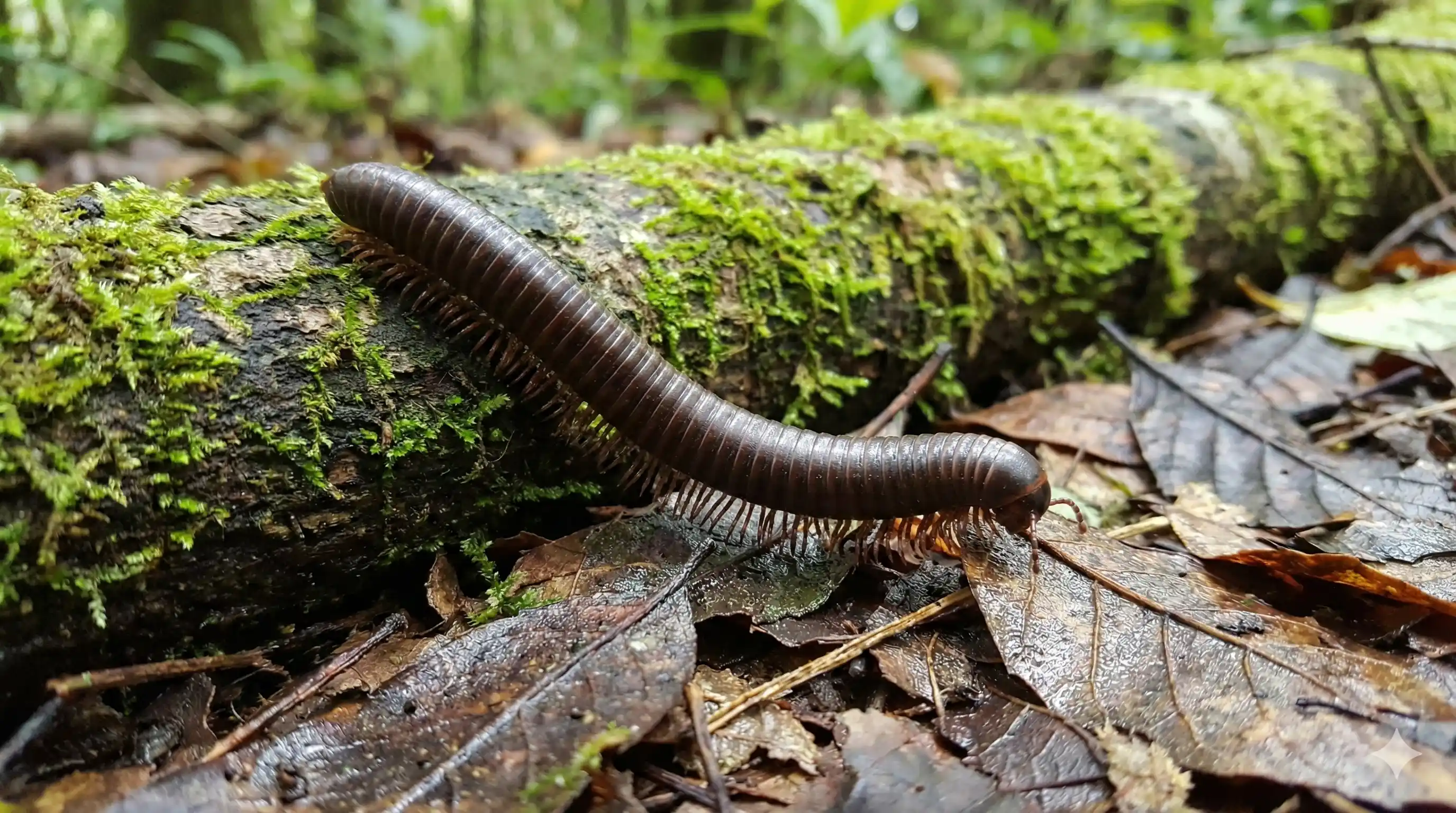 Professional millipede control technician inspecting and treating property foundation for millipede invasion