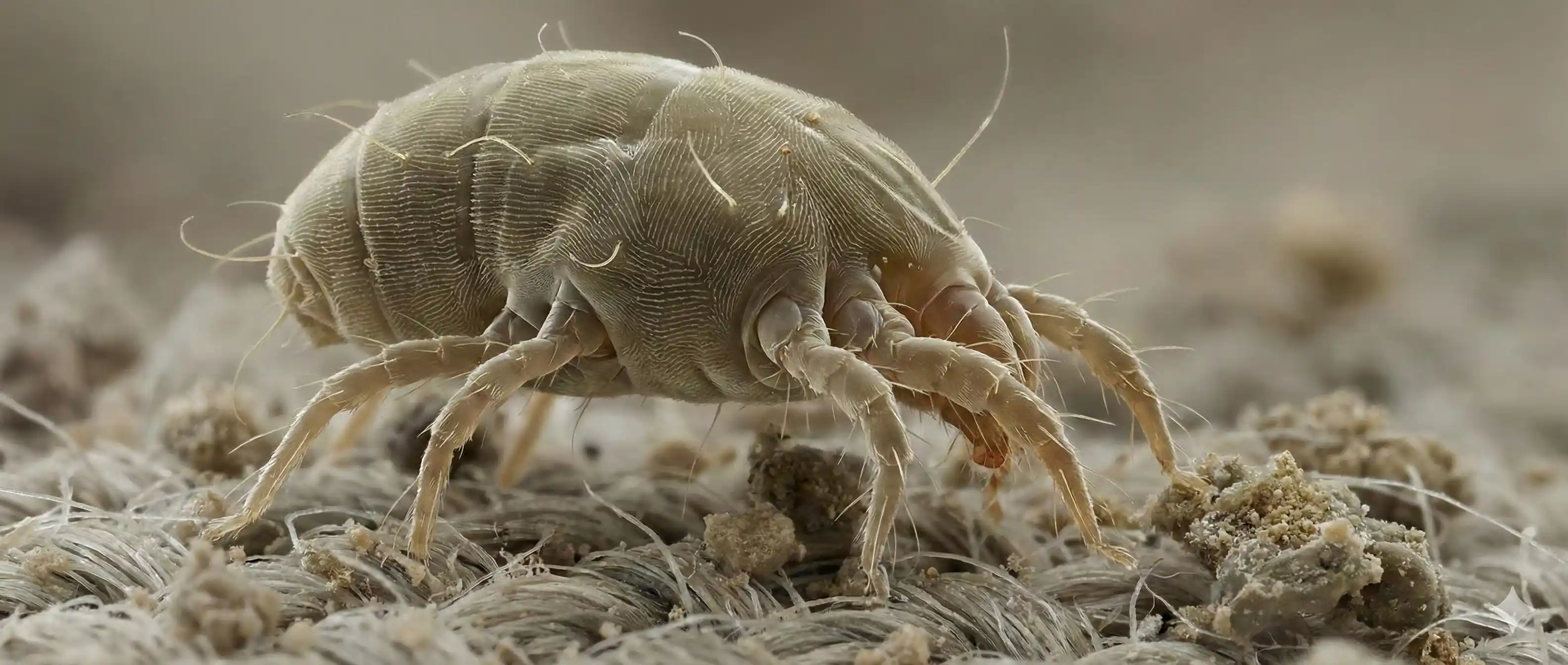 Professional mite control technician inspecting and treating home for mite infestation