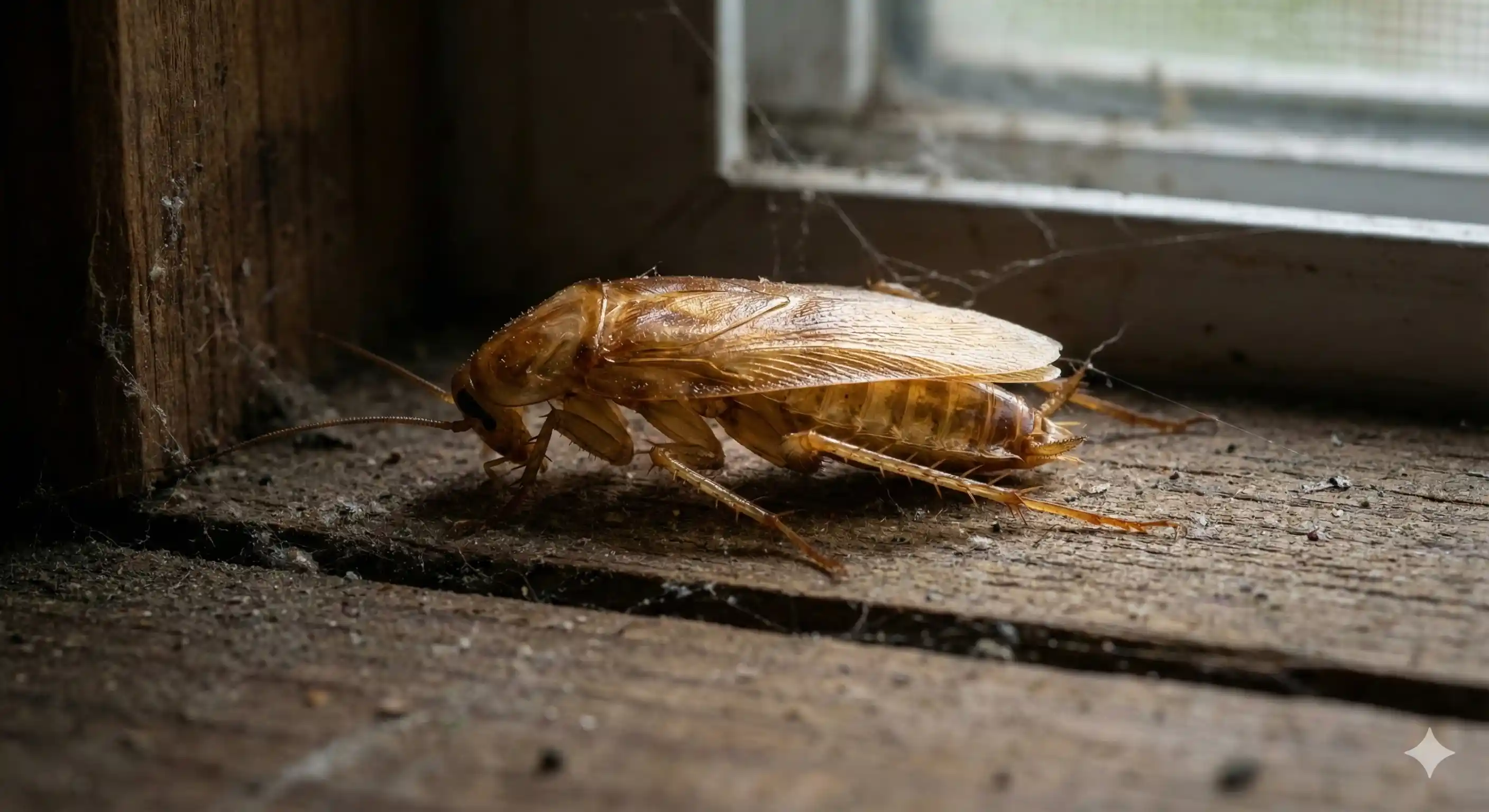 Shed American cockroach exoskeleton from molting process