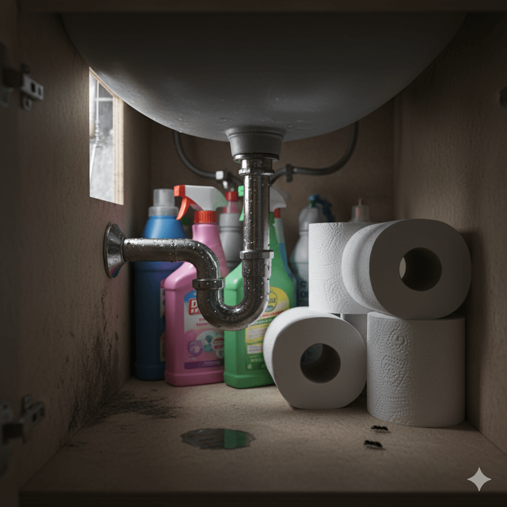 Water leak and moisture problem creating ideal conditions for ant colonies