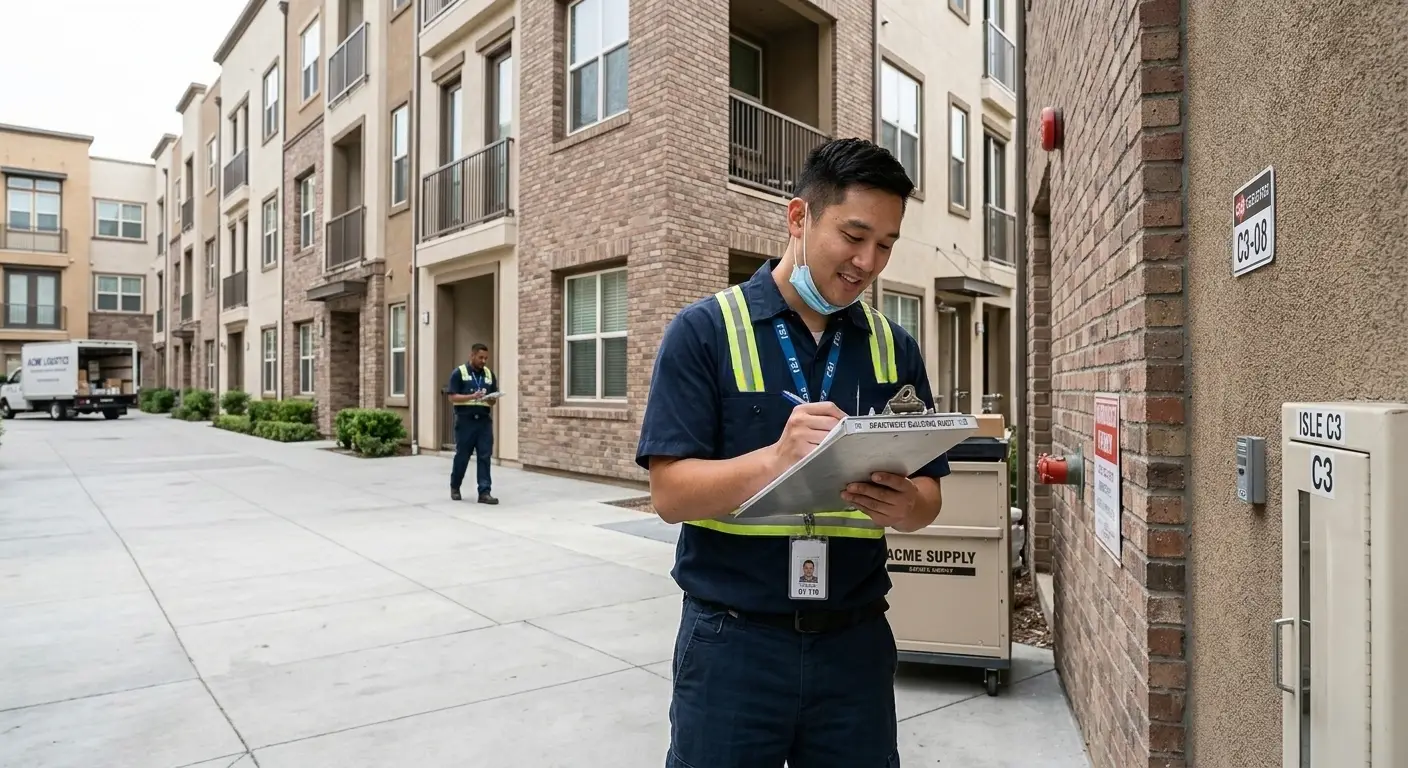 Termite inspection of apartment building structure
