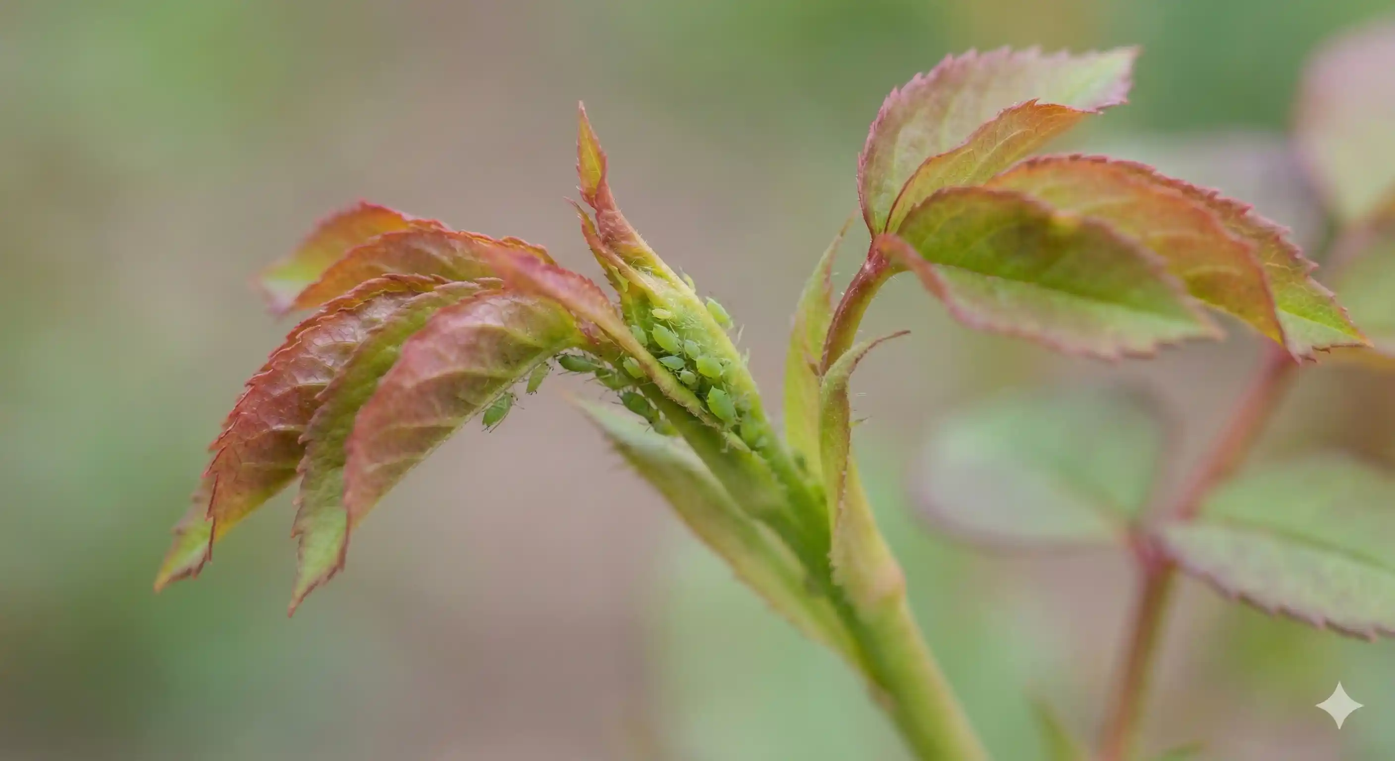 Tender new plant growth that attracts aphid infestations