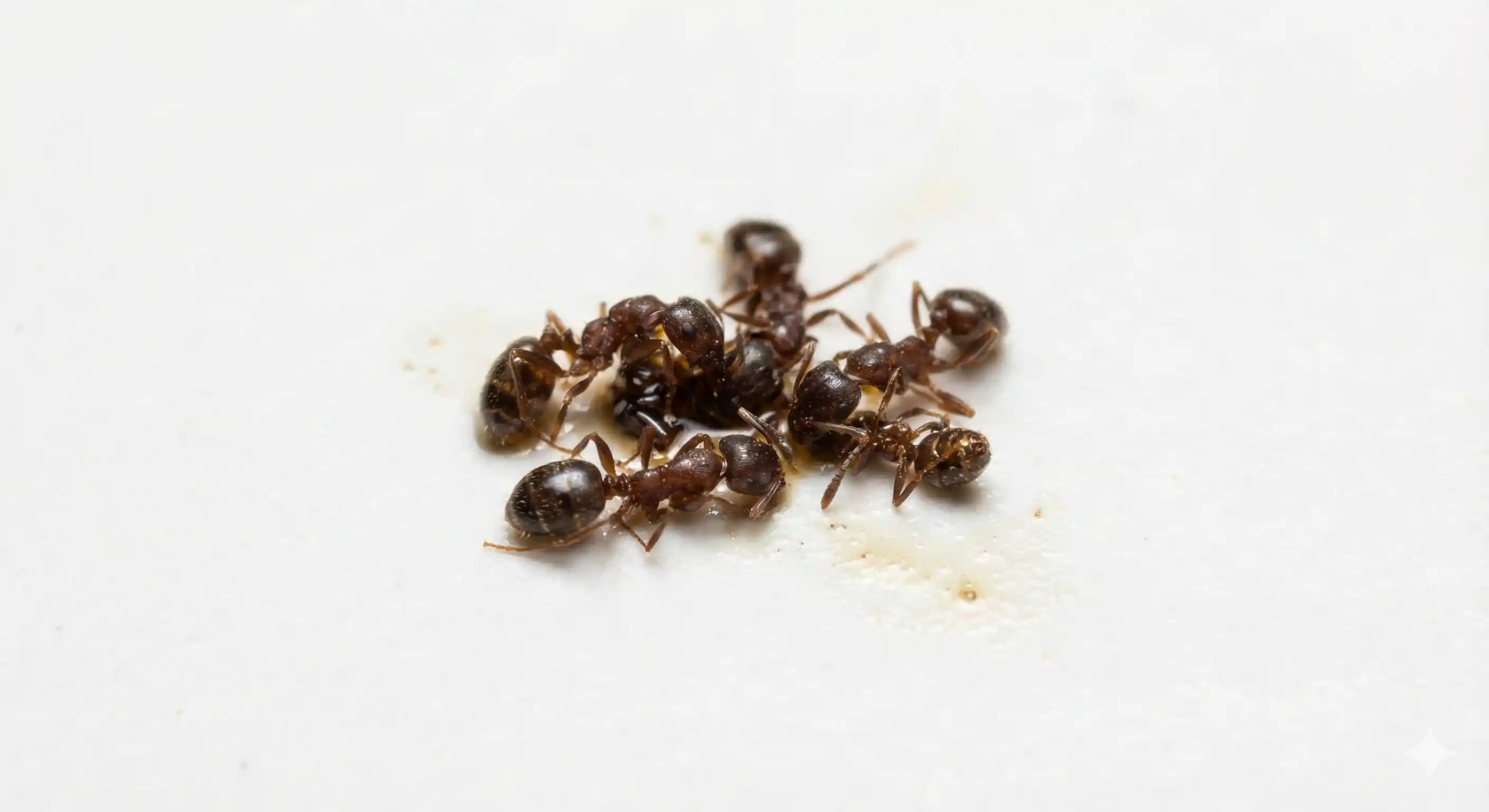 Argentine ant identification showing crushed ants with distinctive odor