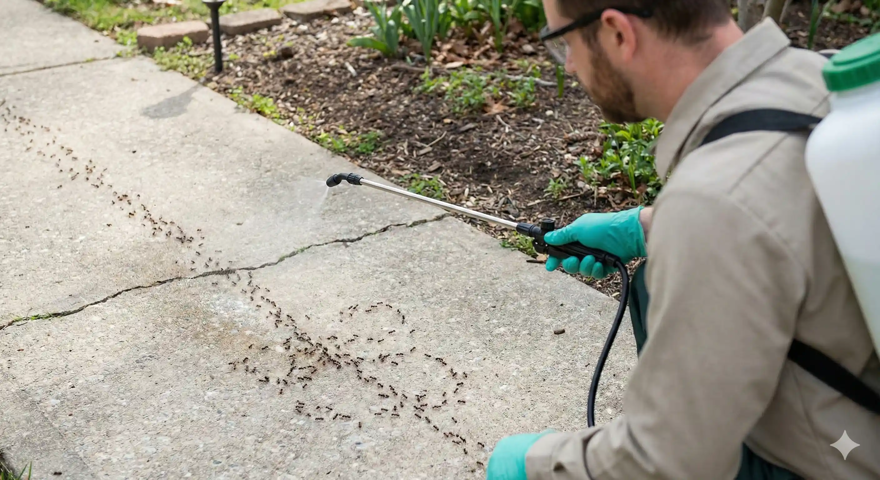 Applying pheromone disruption treatment to break Argentine ant communication