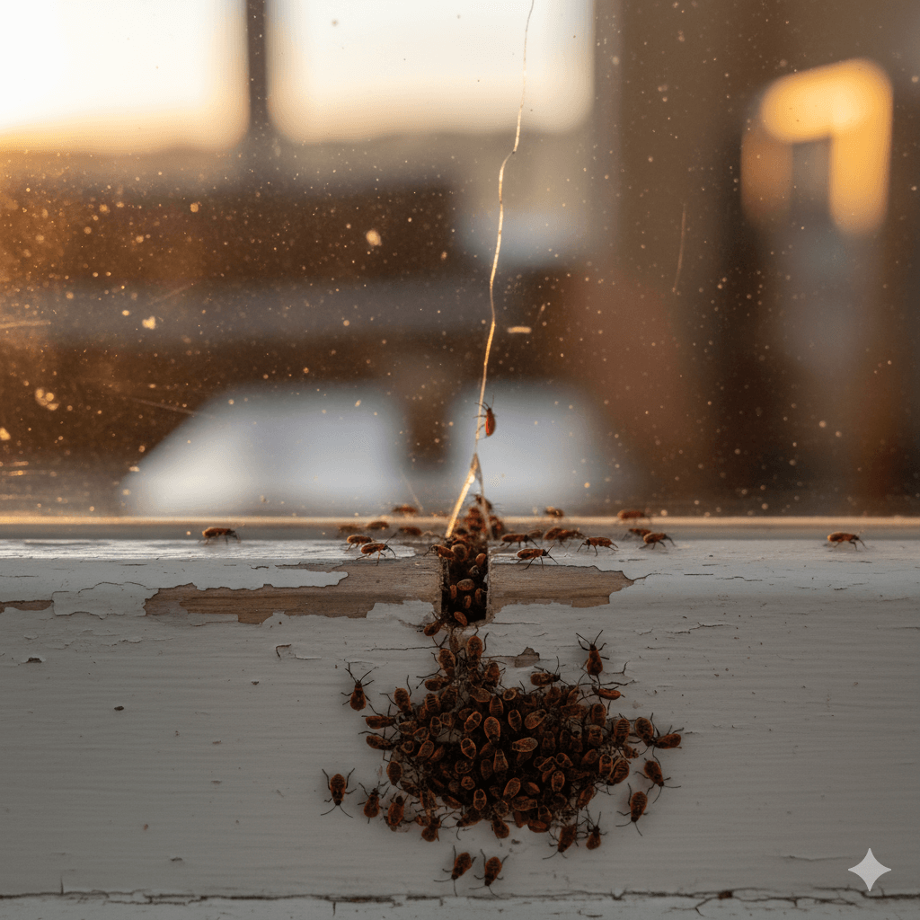 Building gaps and entry points allowing boxelder bug access