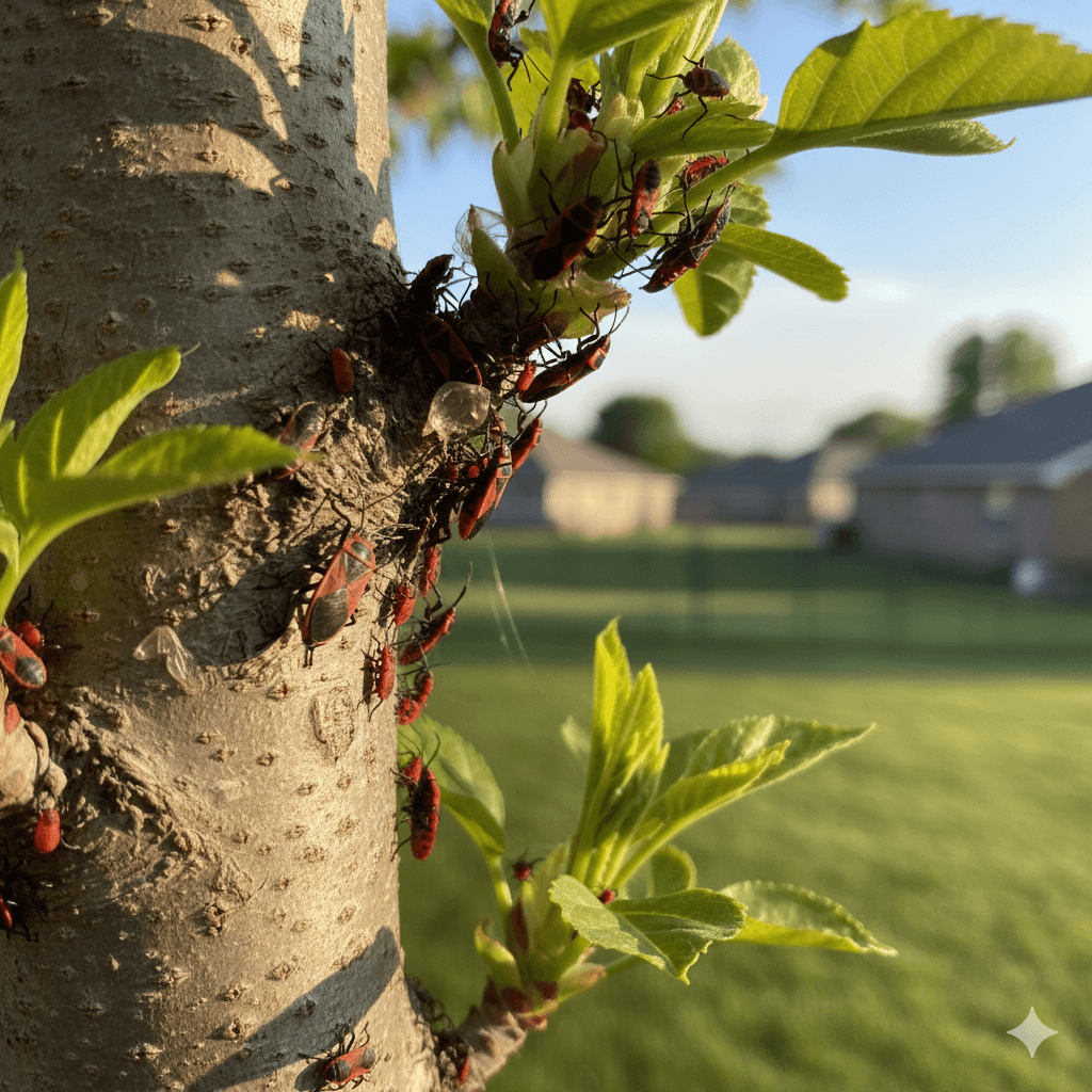Boxelder bug activity on host trees during breeding season