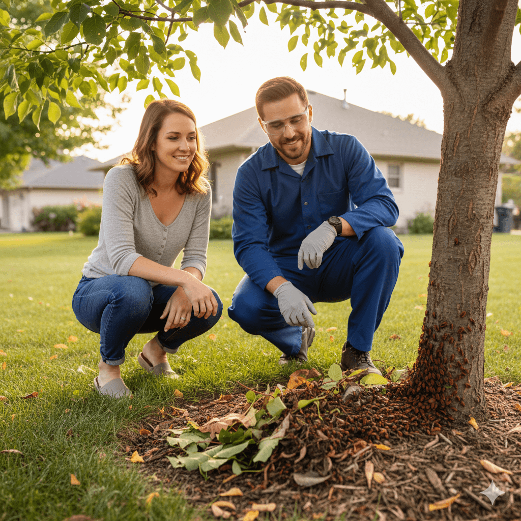 Habitat modification to reduce boxelder bug attraction