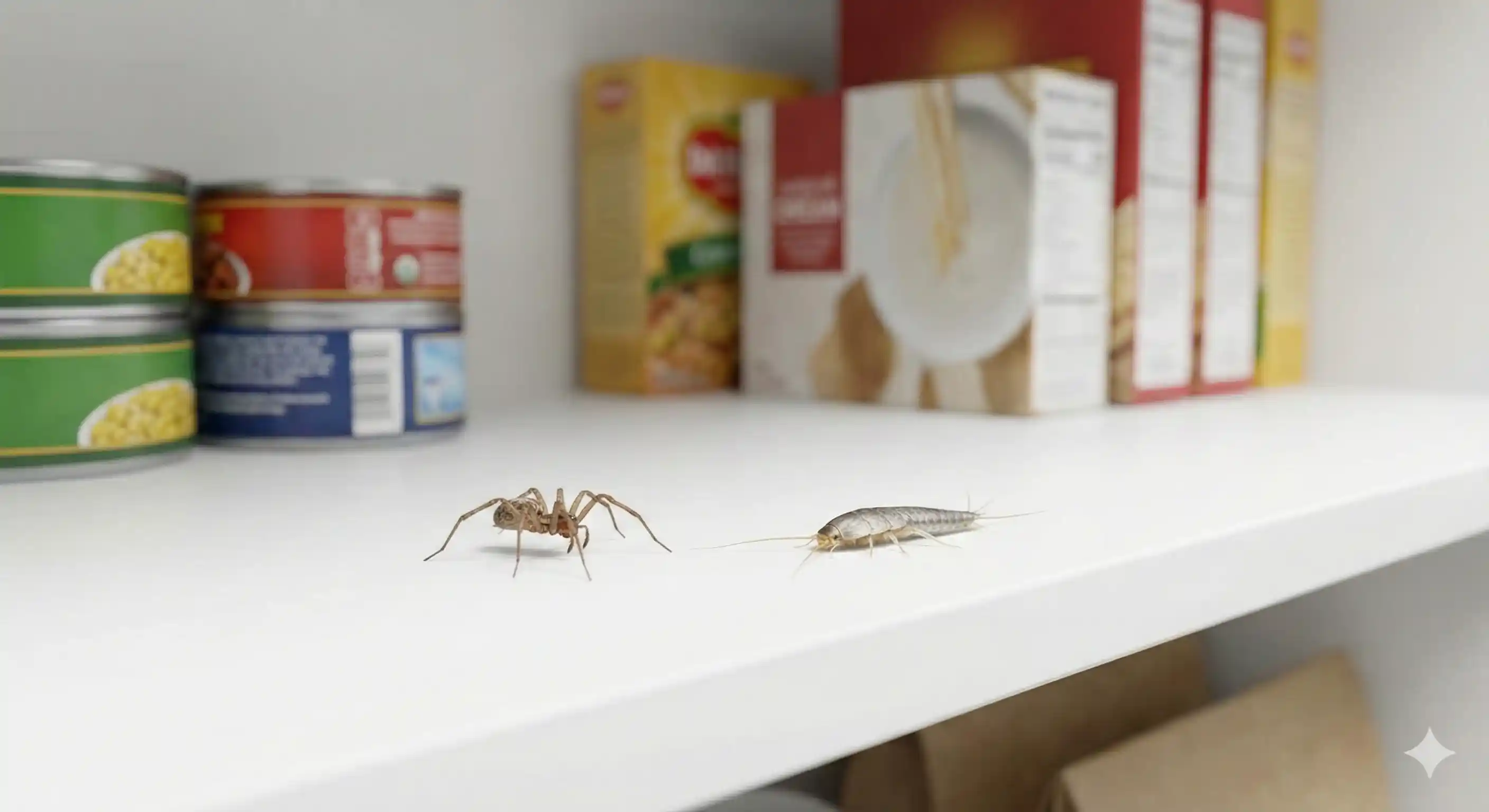 Multiple arthropod species present indicating food sources for centipedes