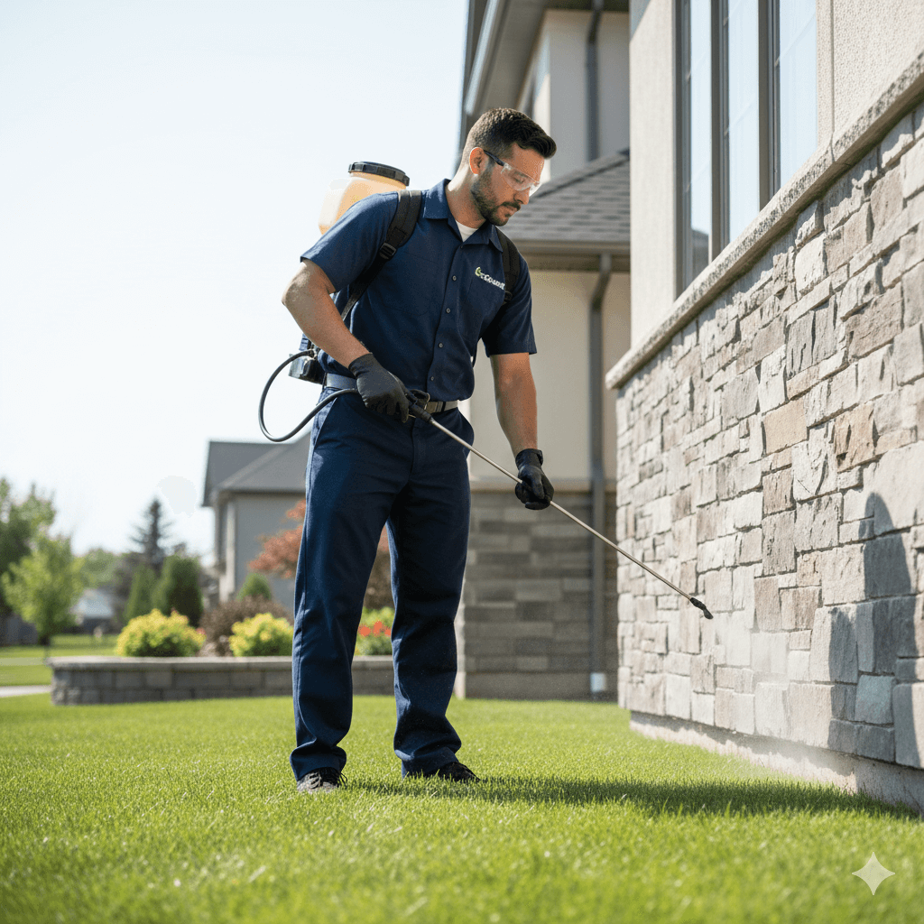 Residual barrier treatment application creating long lasting cockroach protection