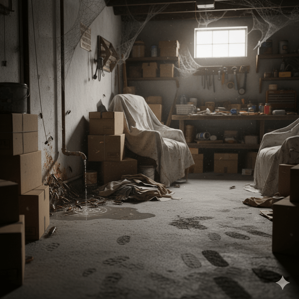 Warm dark spaces behind appliances providing cockroach harborage areas