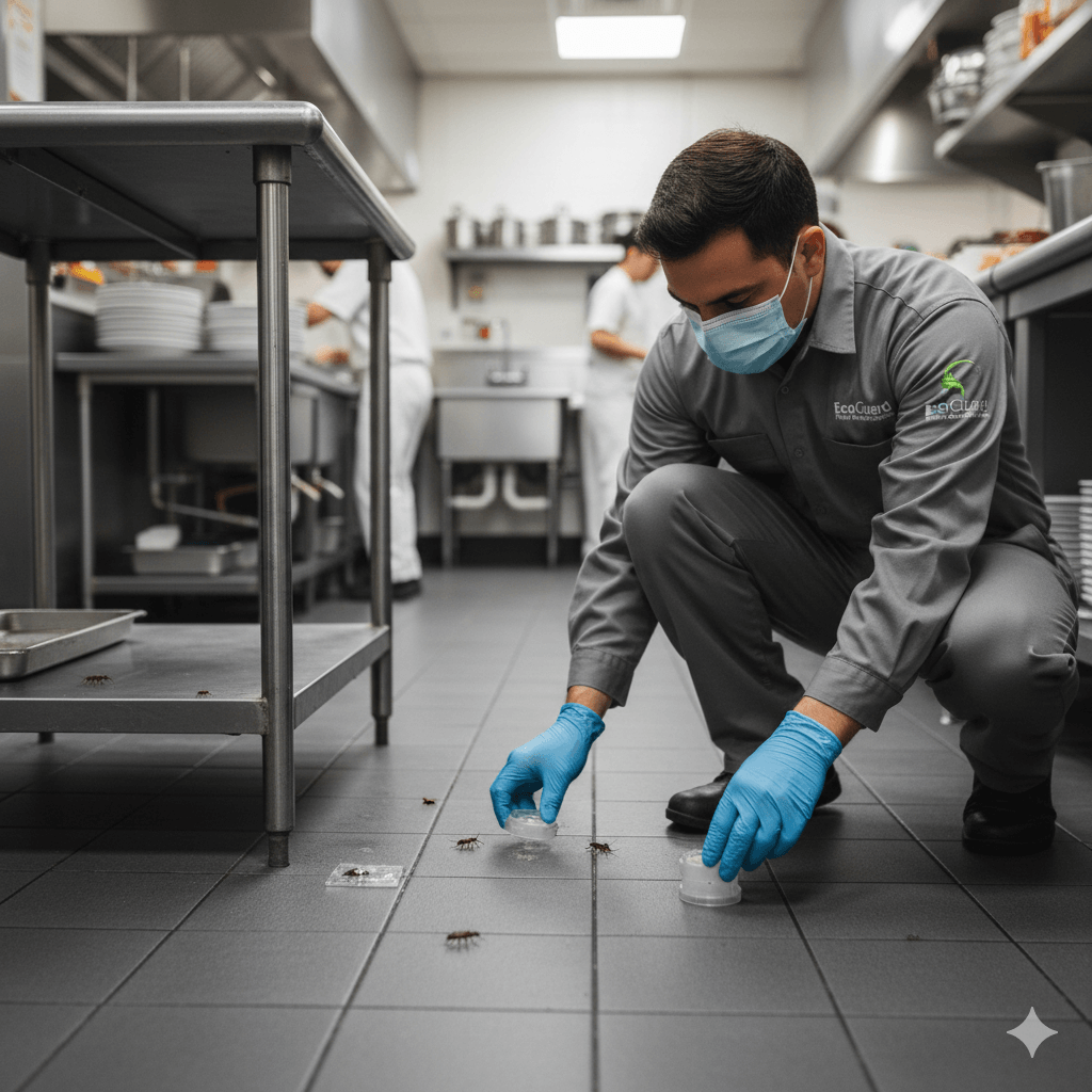 Strategic placement of commercial bait stations for ant and cockroach control