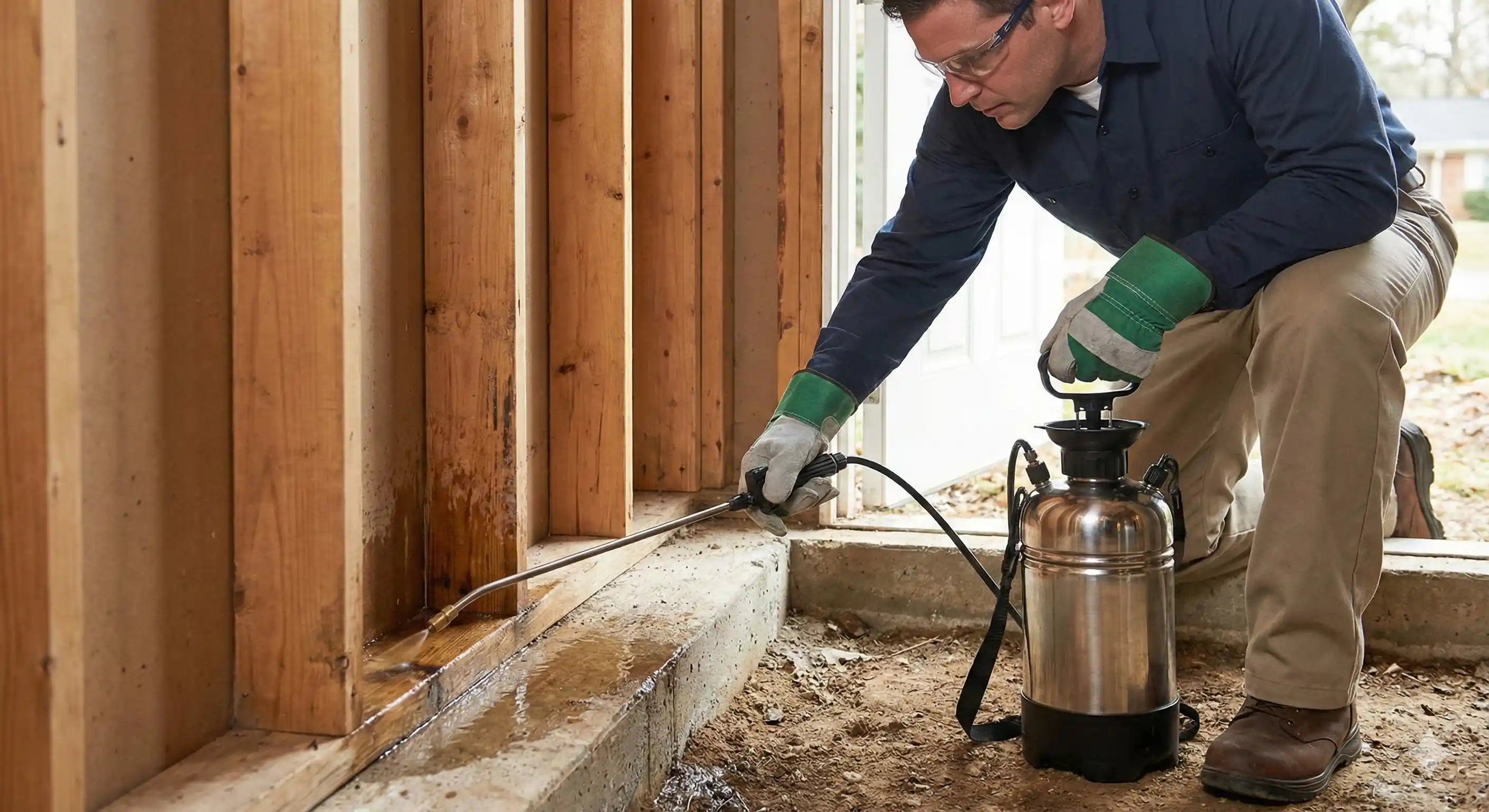 Applying preventive barrier treatment to protect vulnerable wood areas