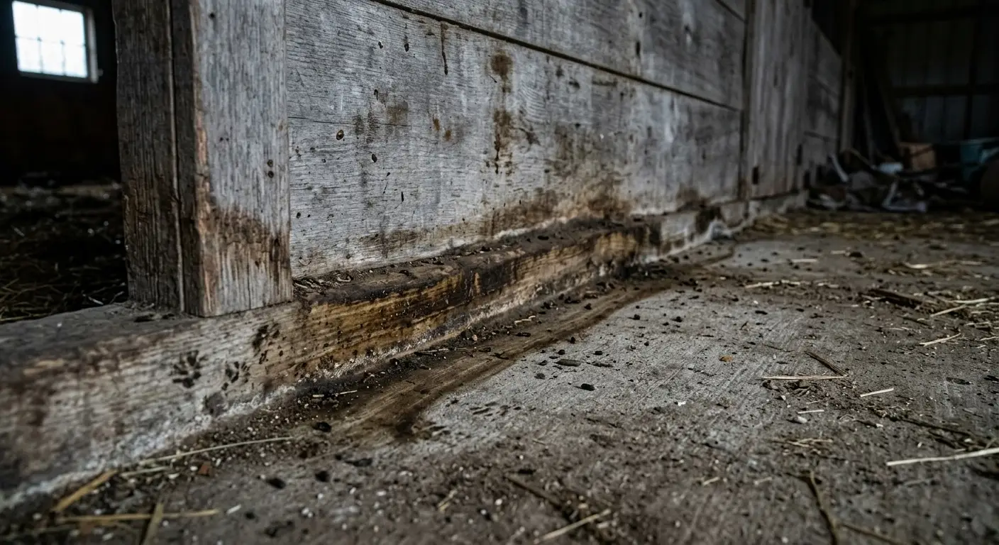 Deer mice travel paths along walls and structural edges