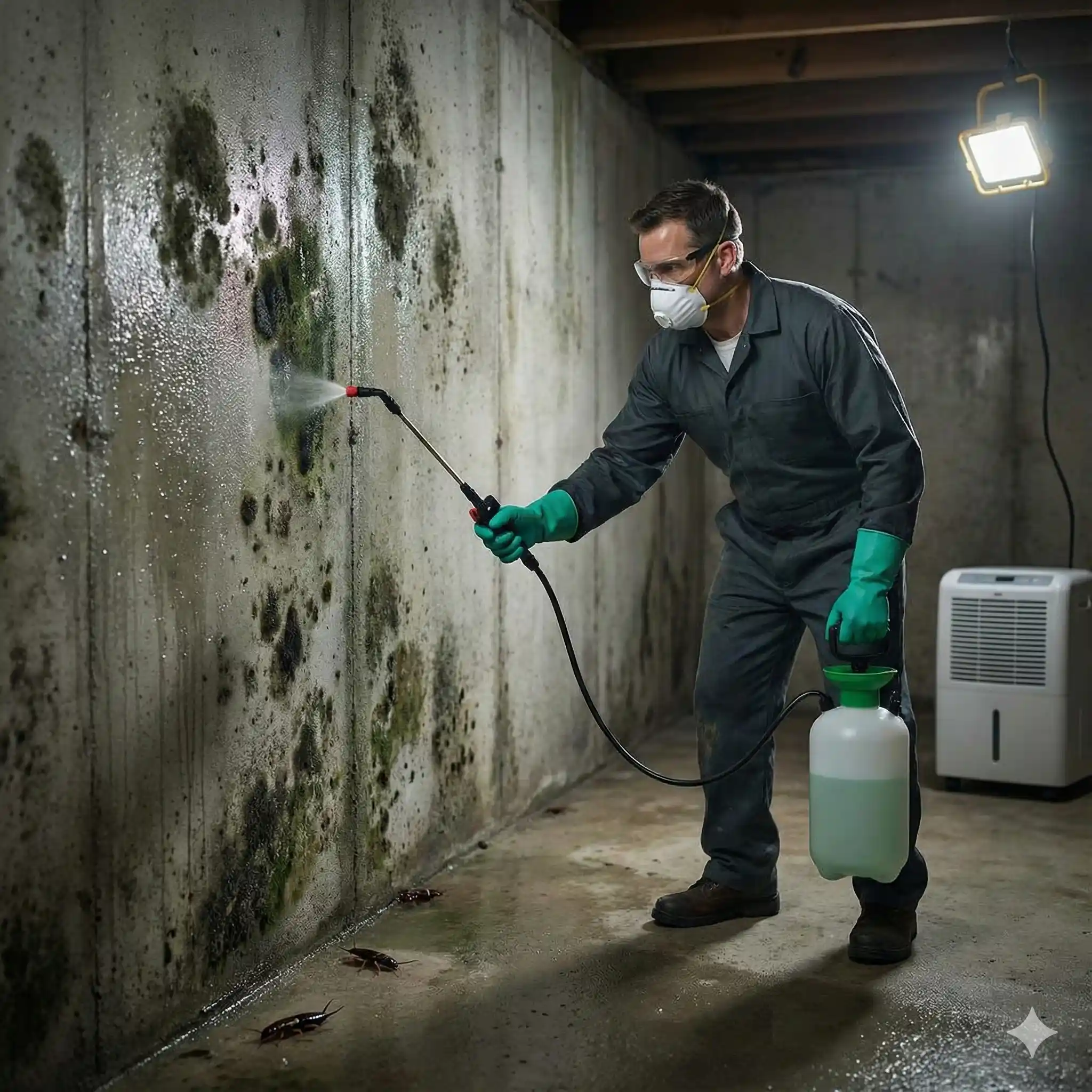 Applying specialized treatment to prevent fungal growth that attracts and feeds earwigs