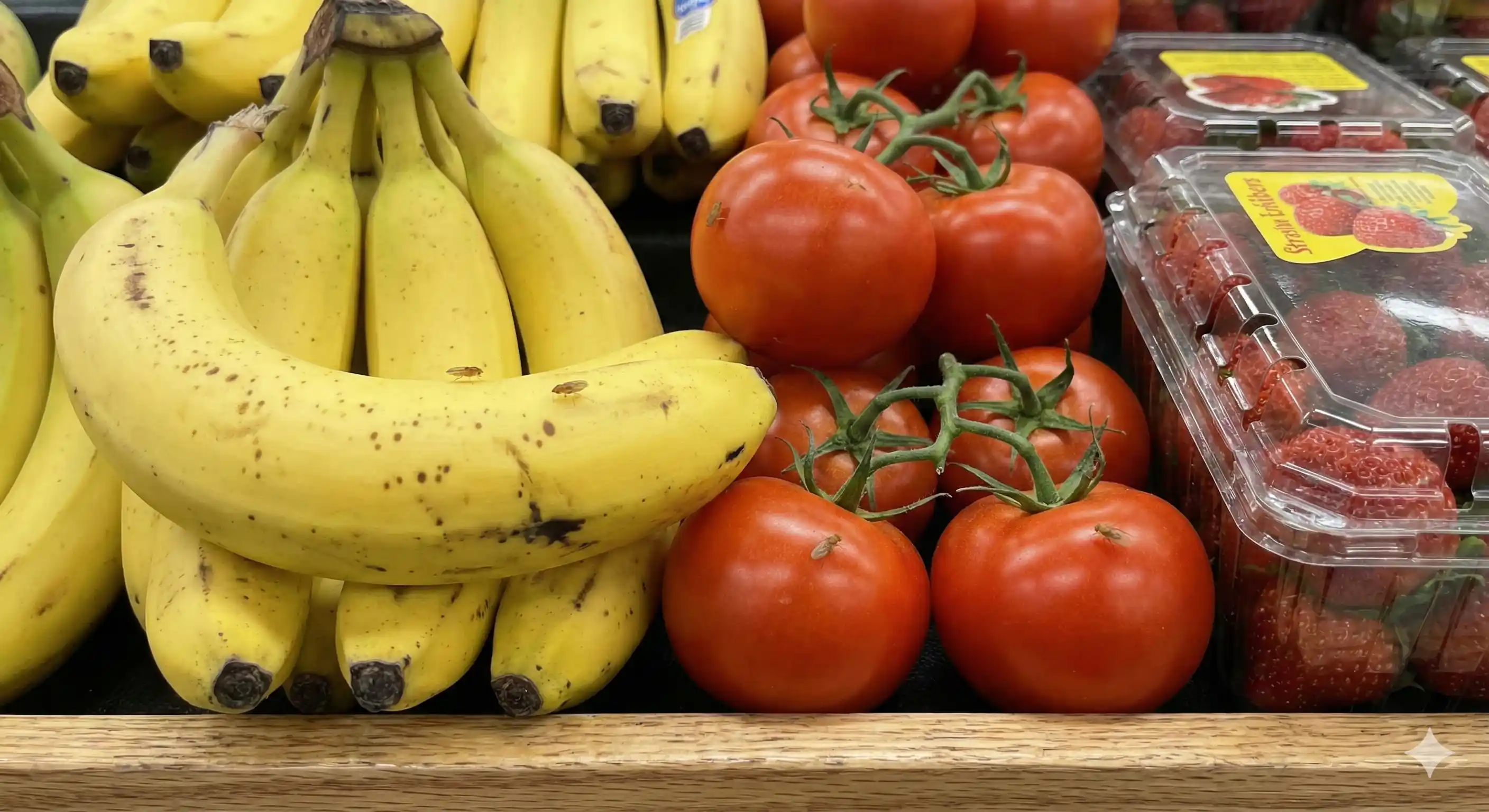 Fresh produce from grocery store potentially harboring fruit fly eggs