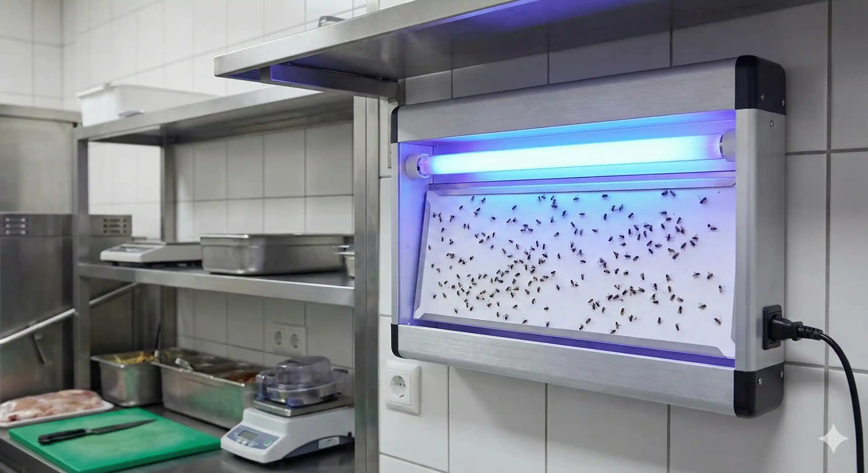 UV light trap system for fruit fly monitoring and population control