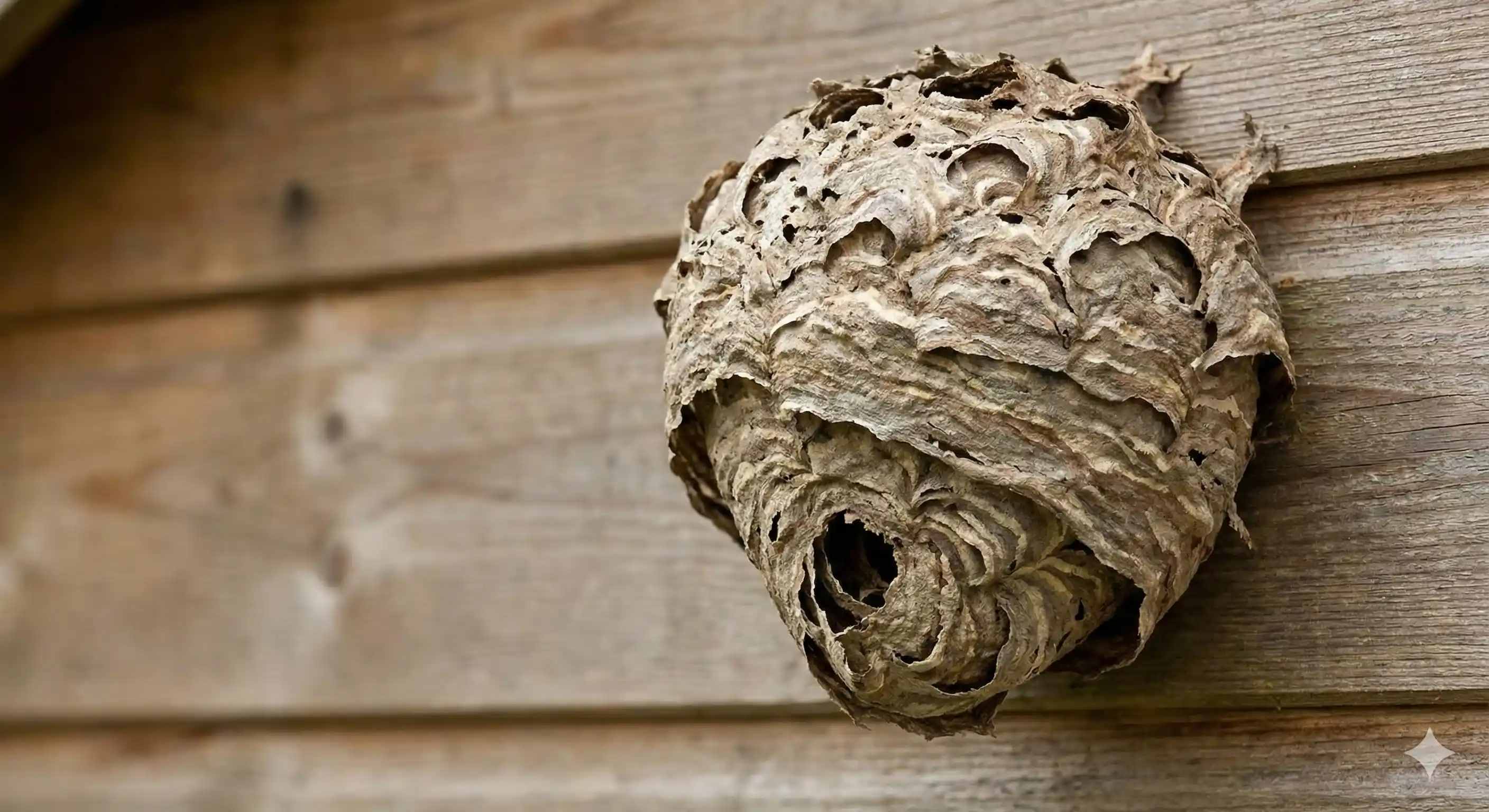 Location where previous hornet nest was established attracting new colony