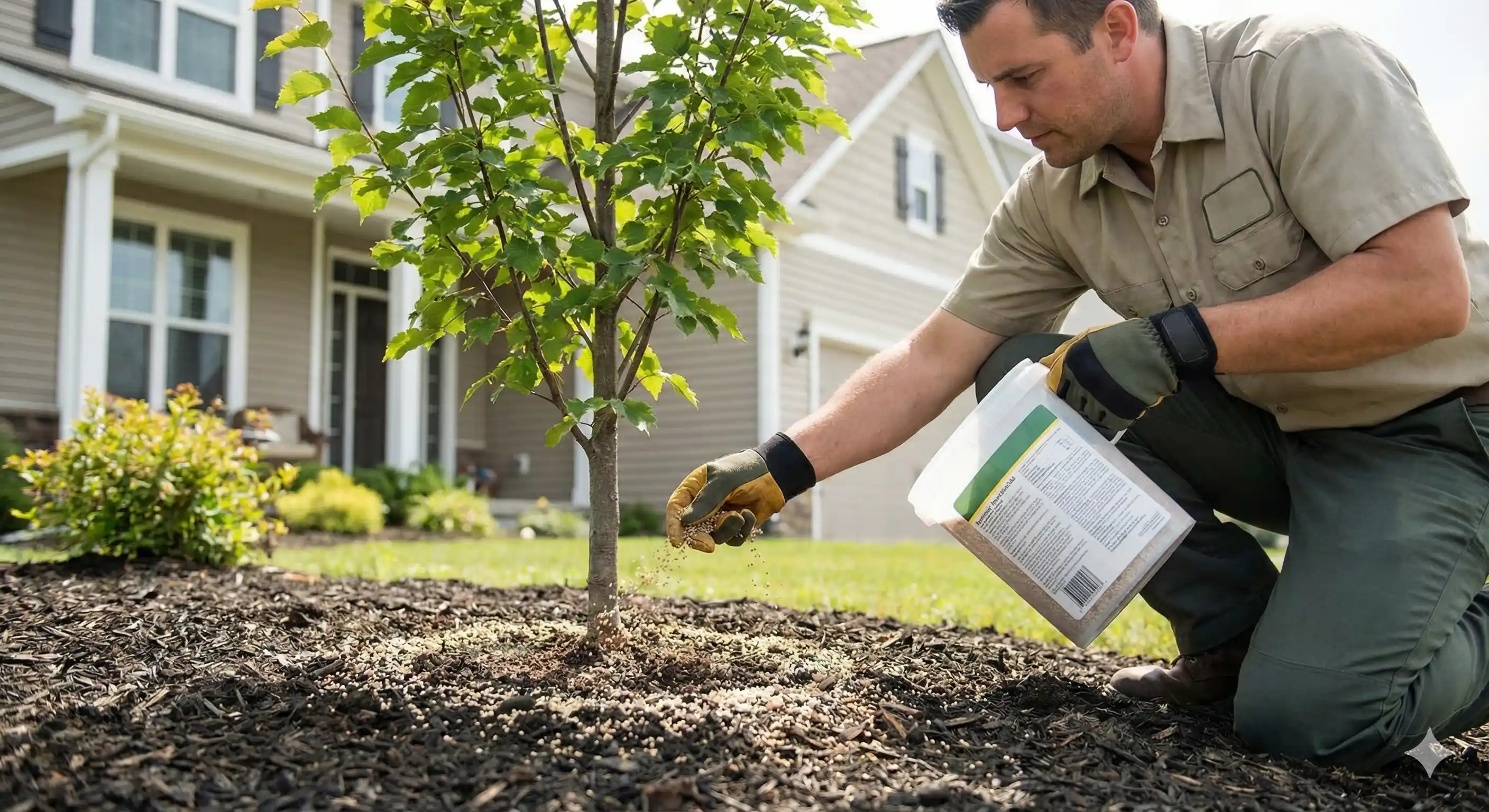 Applying soil-applied systemic treatment to protect plants from Japanese beetles