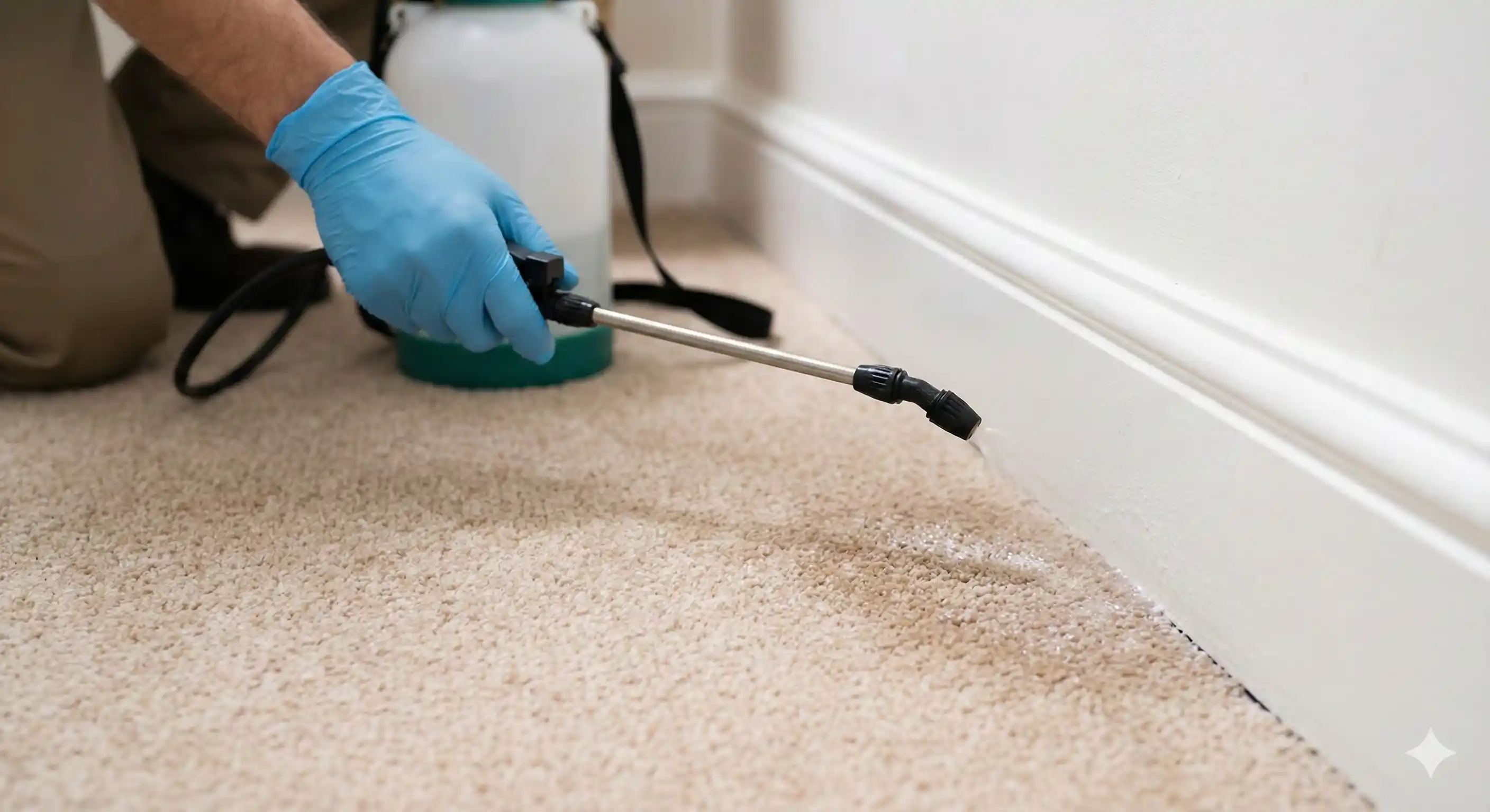 Applying targeted spot treatment to mite-infested areas