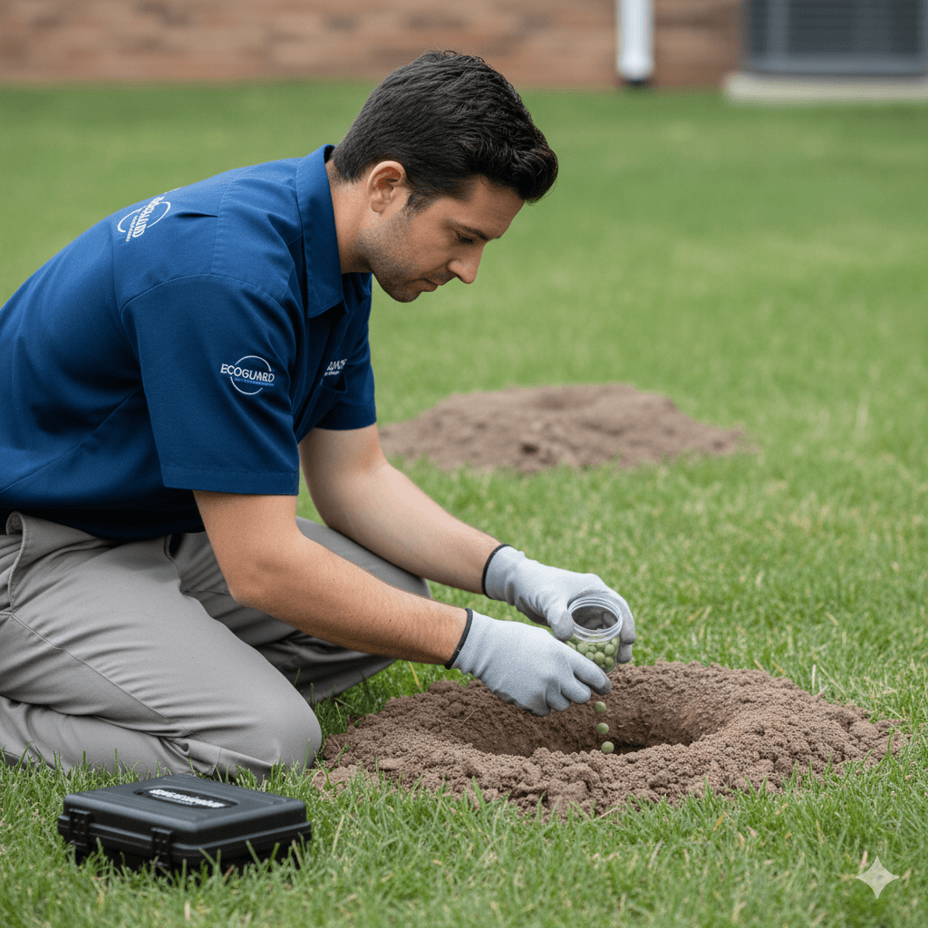 Specialized treatments protecting landscape from burrowing rodents like gophers and moles