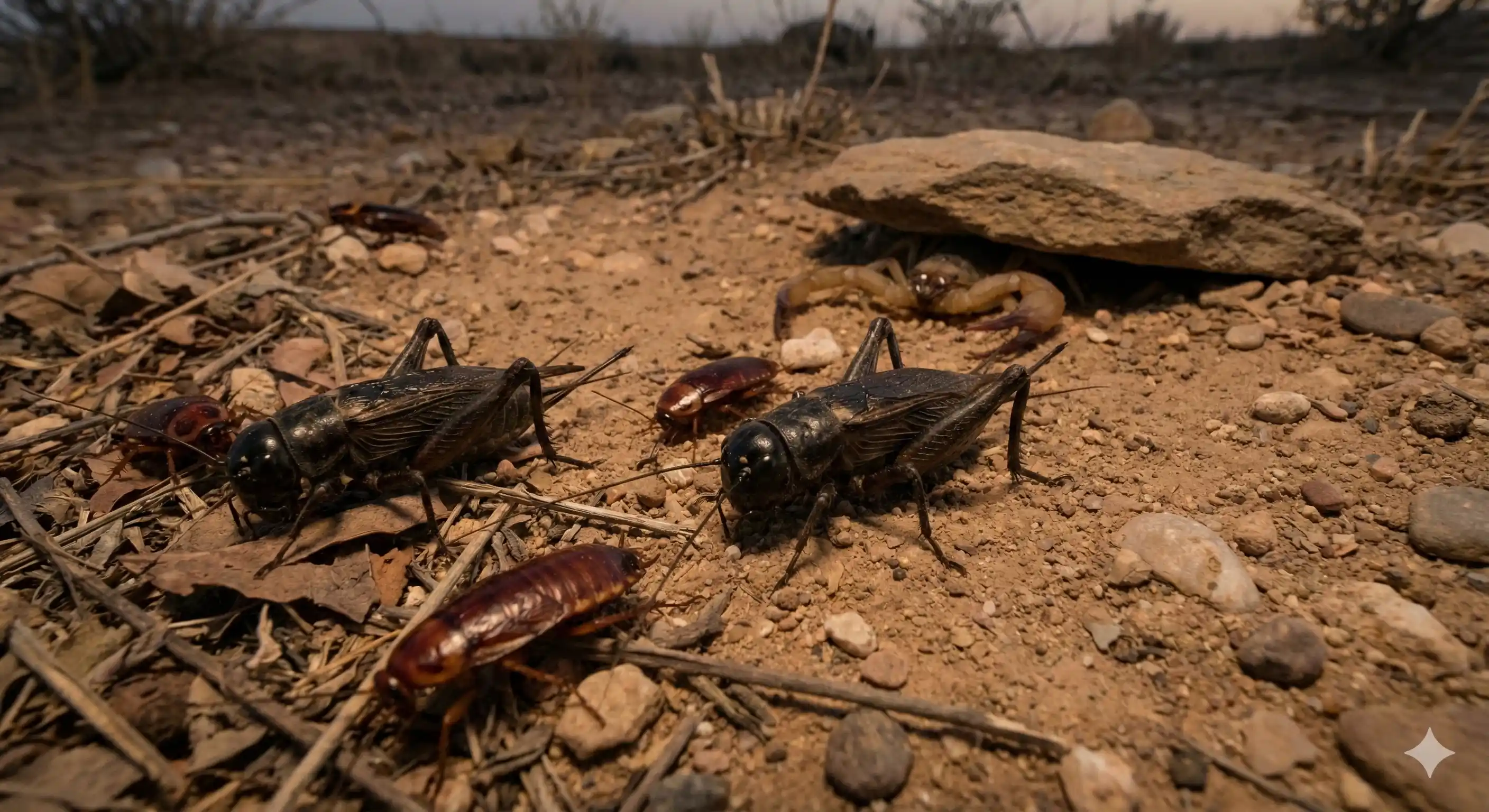 Insects that attract scorpions as prey