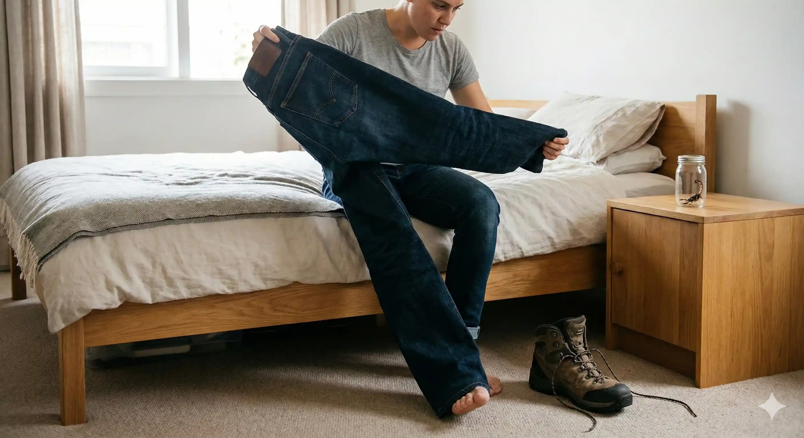 Scorpion sting reaction on skin