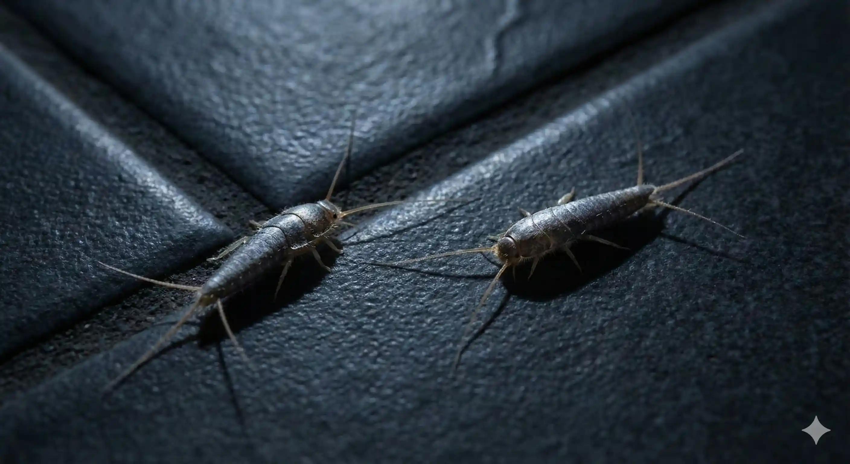 Silverfish visible at night indicating active infestation