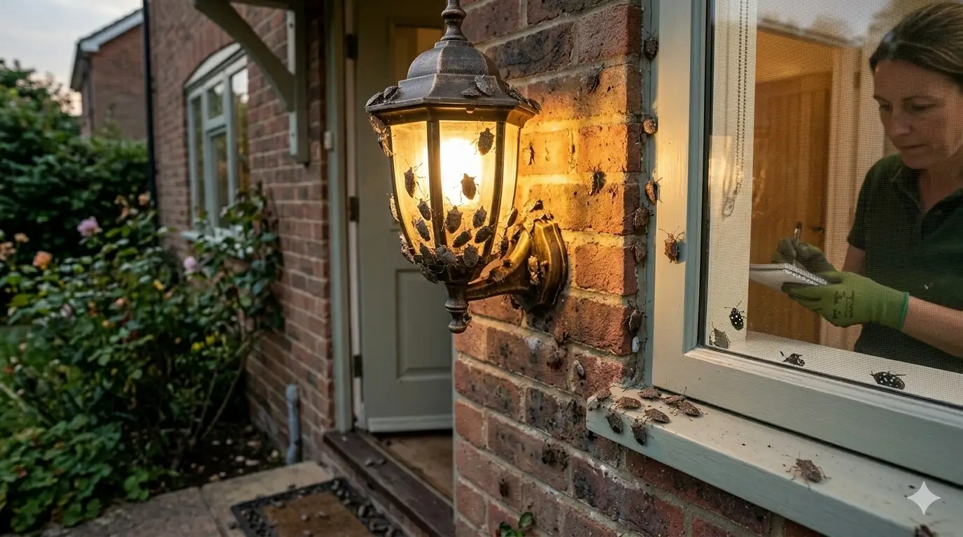 Exterior lighting attracting stink bugs to home