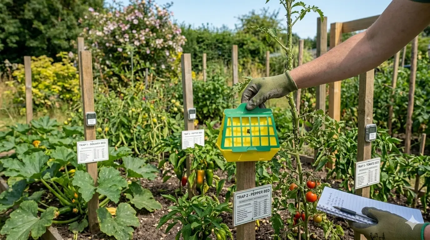 Placing stink bug monitoring traps in strategic locations