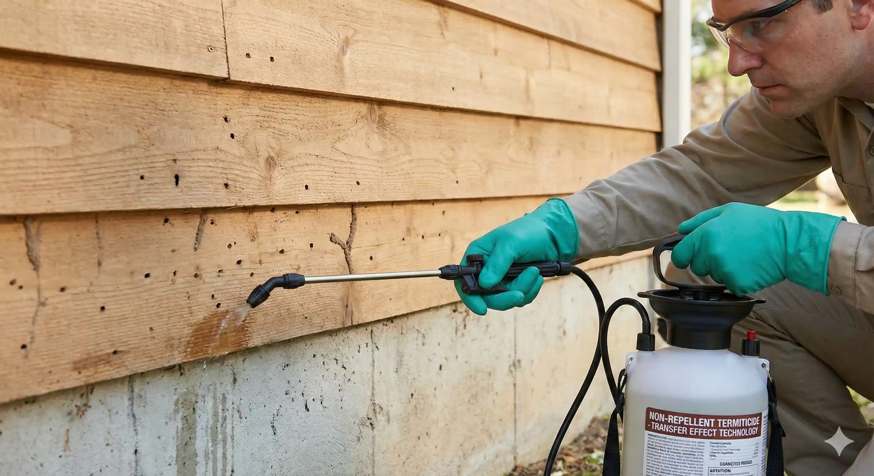 Treating accessible termite nest directly with targeted application