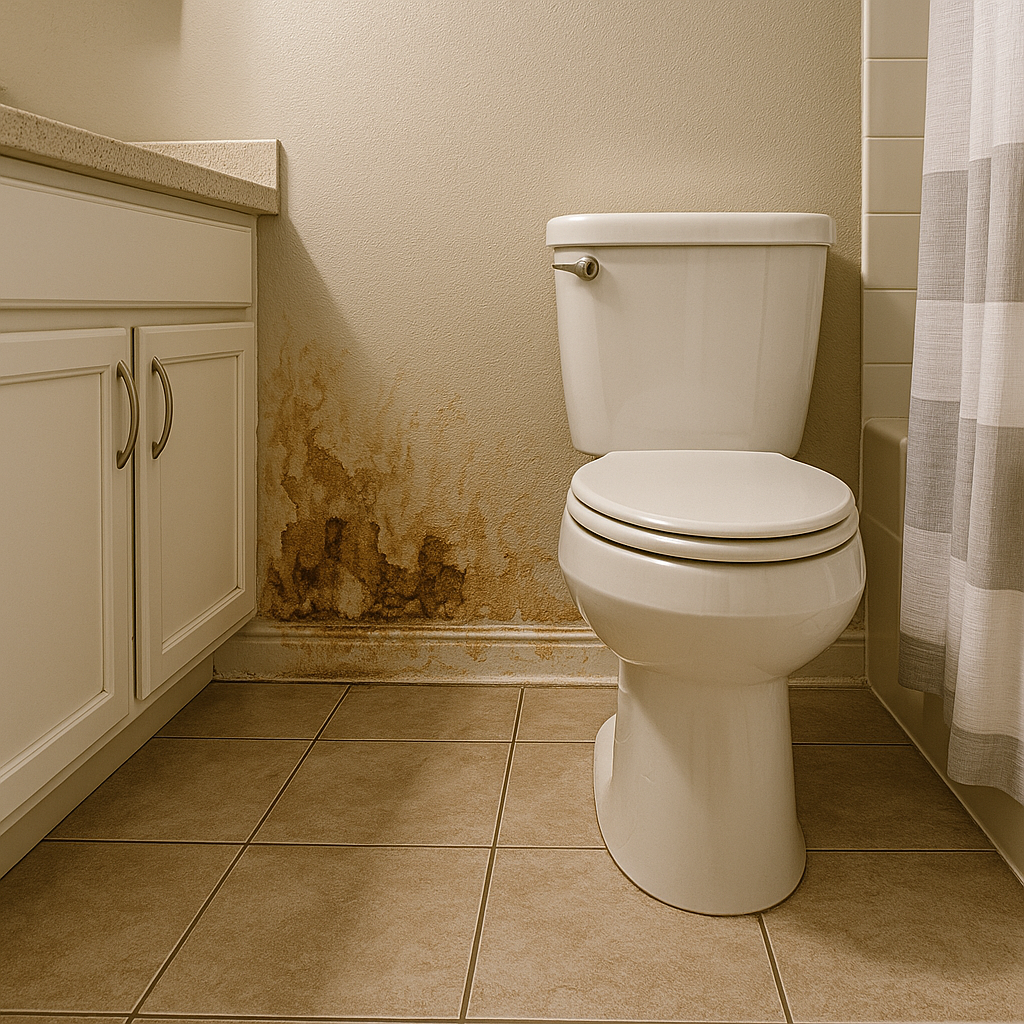 Moisture damage and poor ventilation creating ideal termite habitat conditions